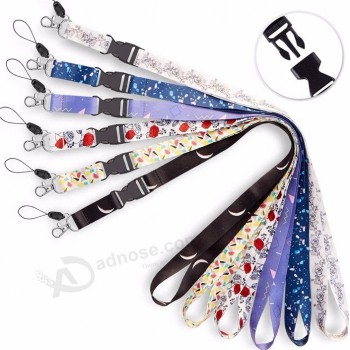 Cordones rosas de tarjeta personalizada con soporte para logotipo Llave impresa Champion Designer Id Chain Supplies Cordón de llavero de muestra sin coche