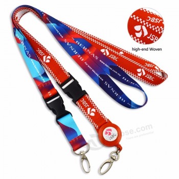 Cordini in tessuto di poliestere personalizzato con collo di alta qualità Cordino personalizzato Id Badge Holder