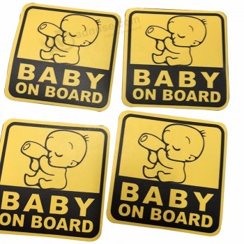 benutzerdefinierte Baby Zeichen Magnet magnetisch Auto Aufkleber An Bord wasserdicht reflektierend Auto Fenster Aufkleber Stoßstange Aufkleberbenutzerdefinierte DIY Auto Aufkleber