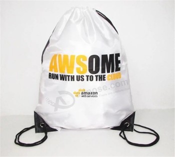 Bolsas de poliéster promocionales Mochila con cordón más barata Bolsas de zapatos Mochila de ciclismo