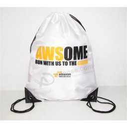 Promotional Polyester Bags Cheaper Drawstring Backpack Shoe Bags Cycling Knapsack