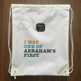 Bolsa de nailon de fábrica 420d Mochila con cordón de poliéster con logotipo colorido