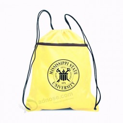 Mochila deportiva con cordón Fashion Custom Outdoor Bags con bolsillo frontal con cremallera