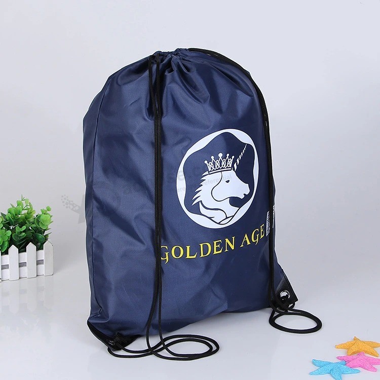 Custom Promotional Polyester Drawstring Gym Bag Gift Backpack