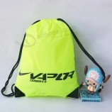 Más reciente fluorescencia verde amarillento con cordón Mochila de gimnasio con cordón Bolsa de zapatos
