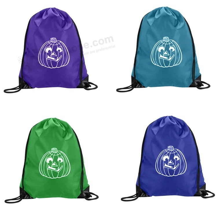 Hot Sell Polyester Drawstring Gift Bags Drawstring Backpack for Halloween