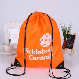 오렌지 스트링 Sackpack 체육관 가방 졸라매는 끈 배낭