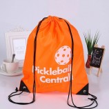 Orange String Sackpack Gym Bag Mochila con cordón