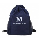 Nuevo bolsillo con cordón de dos hombros Bolso cubo de ocio de moda para hombre y mujer Mochila deportiva ligera de alta capacidad con cordón de nailon