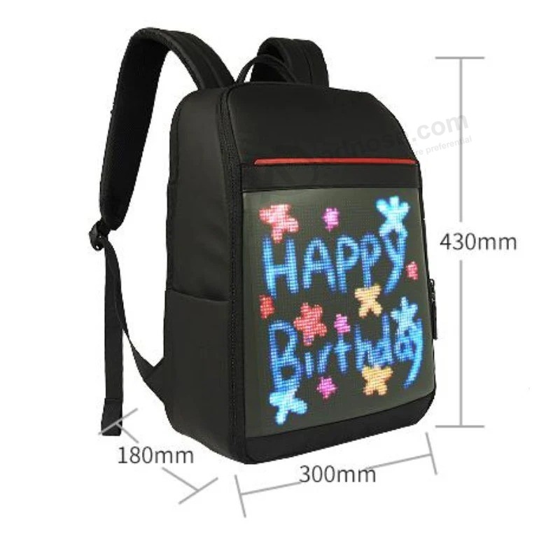LED Backpack APP Control WiFi Smart Backpack with LED Screen Display for Outdoor Walking Advertising Billboard LED Backpack