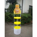 Espositore in plastica per espositori pubblicitari per bevande con display promozionale al dettaglio resistente