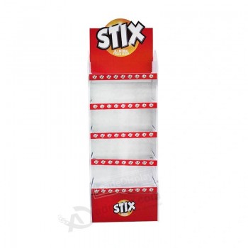 Pop-up Bedrukte Aan de Muur Gemonteerde Flexibele Vloer Make-up Muur Golfpapier Display Stands voor Chips