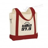 Bolsa de lona de lino hecha a mano Bolsa de compras de comestibles de beach totes con logotipo personalizado