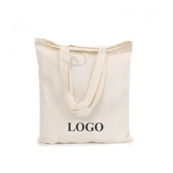 6oz 8oz 10oz 12oz Groothandel Canvas Katoen Trekkoord Supermarkt Tote Kruidenierswinkel Winkelen Draag Geschenktassen voor Promotie