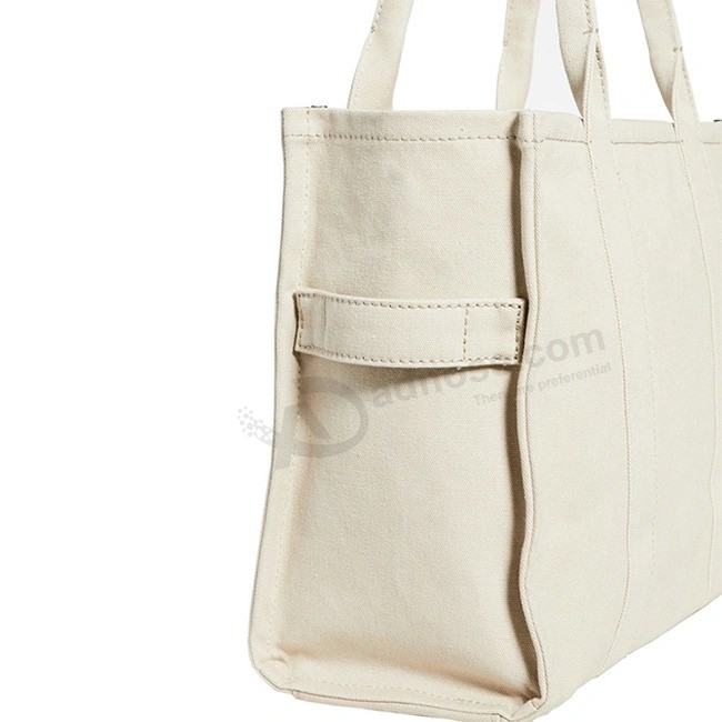 Heavy Duty Custom Printing Reusable Cotton Recycled Grocery Shopping Washable Eco-Friendly Bags Canvas Tote Bag with Soft Web Handles