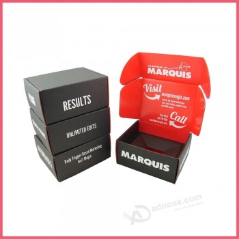 benutzerdefinierte logo starre wellpappe papier kleidung schuh wein kosmetik post mailing versand abonnement geschenkverpackung verpackung karton box