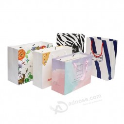 benutzerdefiniertes Logo Druck Papier Einkaufstaschen für Kleidung Träger Geschenk Tasche Hersteller