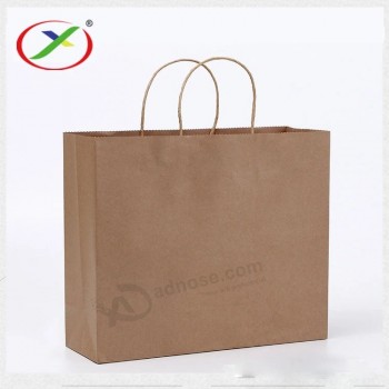 OEM Fabrik braune Kraftpapiertasche Markenpapiertasche Tasche flacher Griff Kraftpapiertasche