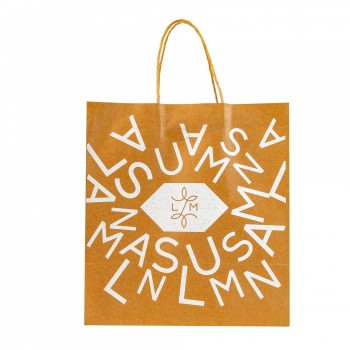 Commercio all'ingrosso Custom Packaging Craft Brown Kraft Paper Shopping Bag con manico