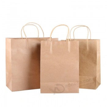 Eco=Friendly Sacchetto di carta kraft con manico attorcigliato