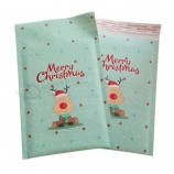 Logo personnalisé imprimé Enveloppe d’expédition Kraft colorée de Noël avec papier bulle