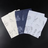 2020 Conception personnalisée estampage à chaud enveloppe de papier blanc