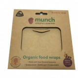 Individuelles Logo bedruckt recyceltes, ungebleichtes braunes Kraftpapier Verpackung Beutelumschlag mit Loch und Aufhängehaken Hering-Loch