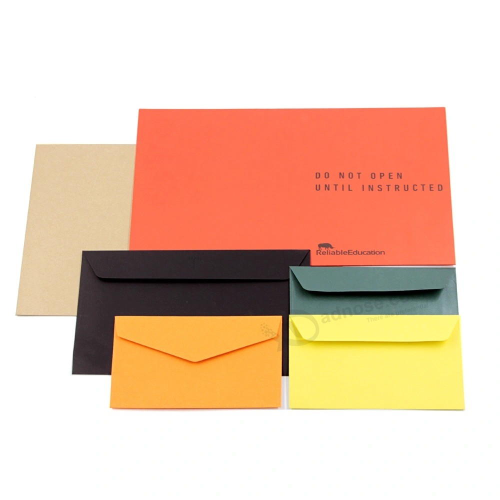 Custom Cheap Giveaway Paper Envelope Kraft Waterproof Colorful Gift Mailing Envelope with Hot Foil Stamping