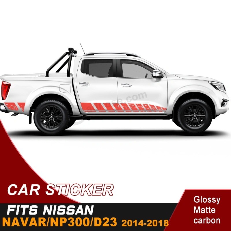 Mud Side Door Stripe Racing Graphic Vinyl Pickup Car Sticker for 2014-2020 Navara Np300