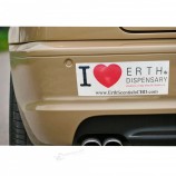 Resistente a la intemperie Etiqueta engomada de parachoques de vinilo con logotipo personalizado para uso al aire libre, pegatina de parachoques de automóvil