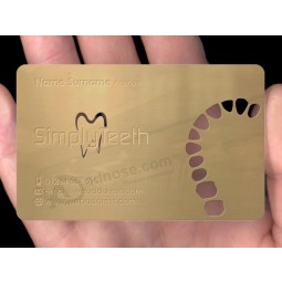 Benutzerdefinierte Luxus Bürste PVC-Karte Metalleffekt Visitenkarte