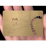 Biglietto da visita personalizzato in PVC con spazzola di lusso in PVC effetto metallo