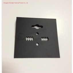 benutzerdefiniertes Logo silber Heißprägen schwarz matt PVC Beflockung Ring Display hängende Karten