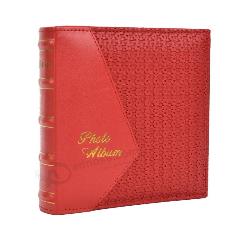 Luxury PU Red Cover Photo Album for Family Memories