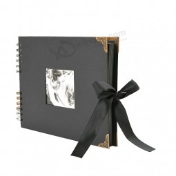 Pure Black Cloth Scrapbook, DIY Photo Design, High Quality Photo Album