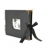 Scrapbook in stoffa nera pura, design fotografico fai-da-te, album fotografico di alta qualità