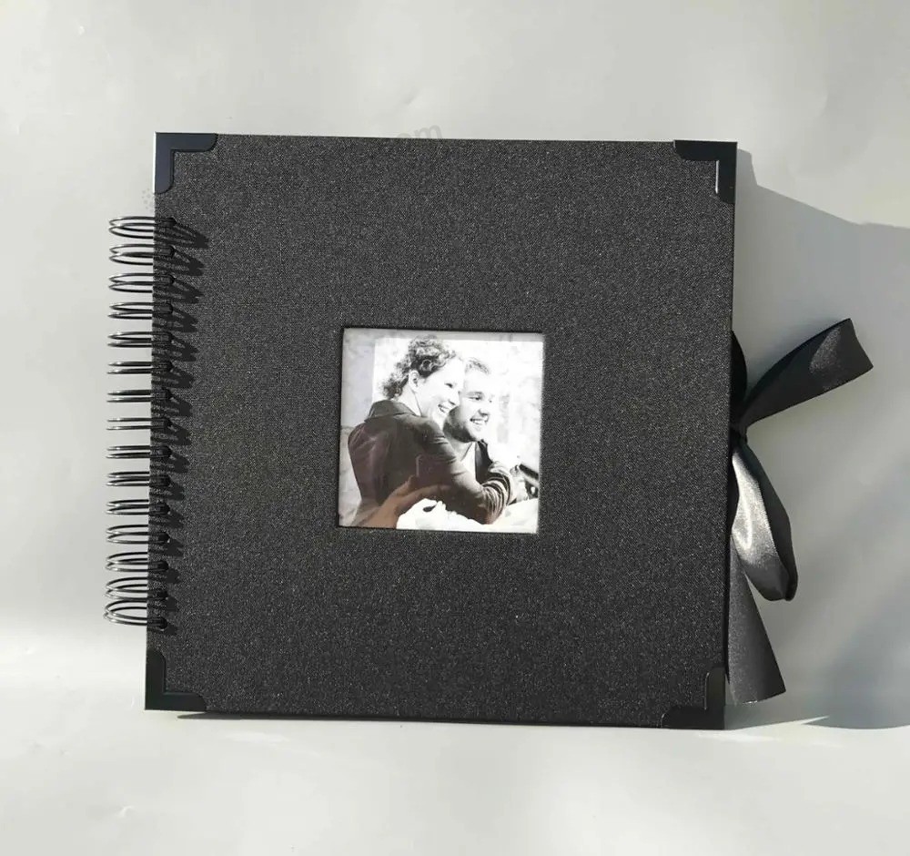 Pure Black Cloth Scrapbook, DIY Photo Design, High Quality Photo Album
