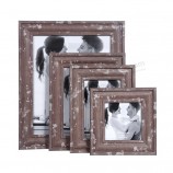 Álbum de fotos de decoración para el hogar con marco de cuadro con patrón de madera