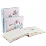 Álbum de tarjetas de fotos de unicornio personalizado de venta caliente (rosa)