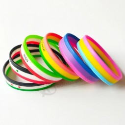 Europa Standard Silikon Produkt Mode Armband 3 Schichten Silikon Armband
