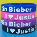 I Love Justtin Bieber Silicone Wristbands