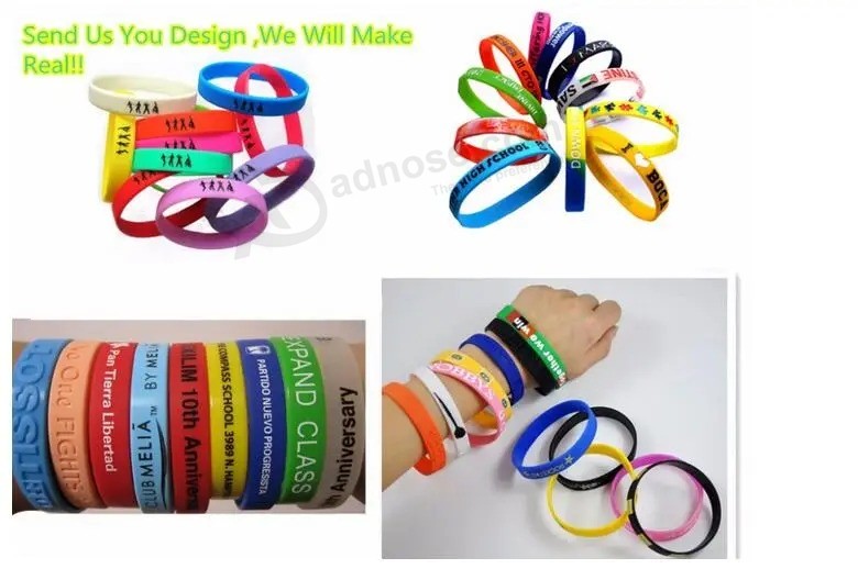 Fatory Cheap Customized Logo Events Silicon Bracelet Wristband