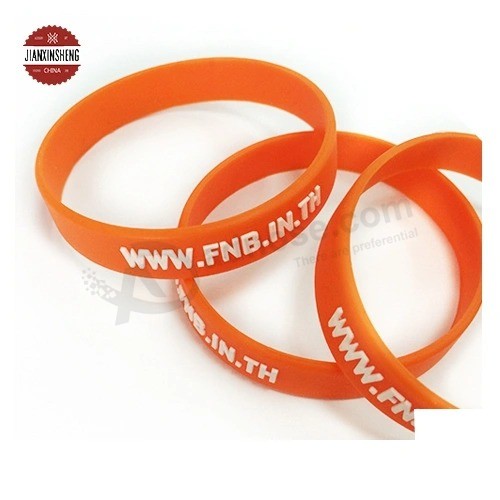 Customized Silicone Wristband with Silk-Screen Printing