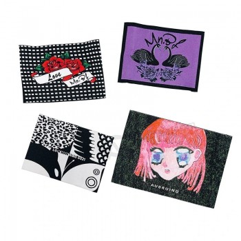 Etichette per accessori di design personalizzato all'ingrosso Etichette per etichette tessute per abbigliamento da donna