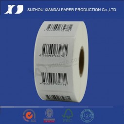 Kundenspezifische Verpackung selbstklebende gedruckte Aufkleber thermische Barcode-Etikettenrolle
