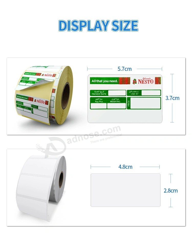 Wholesale Price Adhesive Coated Waterproof Supermarket Scale Labels & Tags