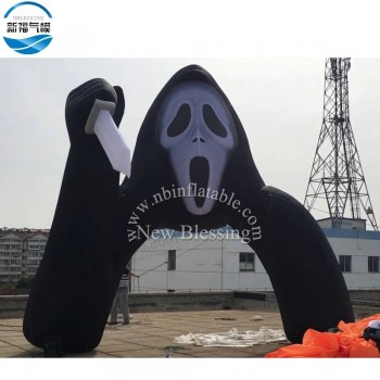 Crazy Horrible Customized Ghost Head Inflatable Halloween Arch Decoration