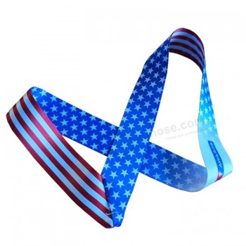 Vente en gros de cadeaux souvenirs personnalisés ruban de médaille en polyester pour les sports de marathon
