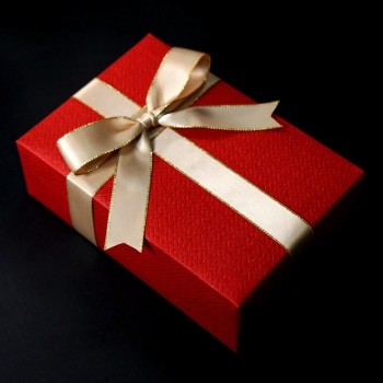 Fiocco a nastro di raso personalizzato per la decorazione dell'imballaggio della scatola di carta