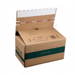 kundenspezifischer Druck hochwertiger Reißverschluss leicht zu reißen Wellpappe Transport Express Karton Mailer Versand Verpackung Papier Box